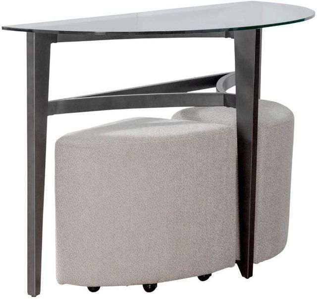 Liberty Furniture Capri 3-Piece Espresso/Taupe Sofa Table and Ottoman Set-0