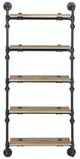 ACME Furniture Brantley Oak/Sandy 5-Tier Black Wall Rack-1