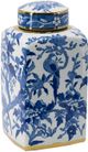 A & B Home Blue/Gold/White Jar-0
