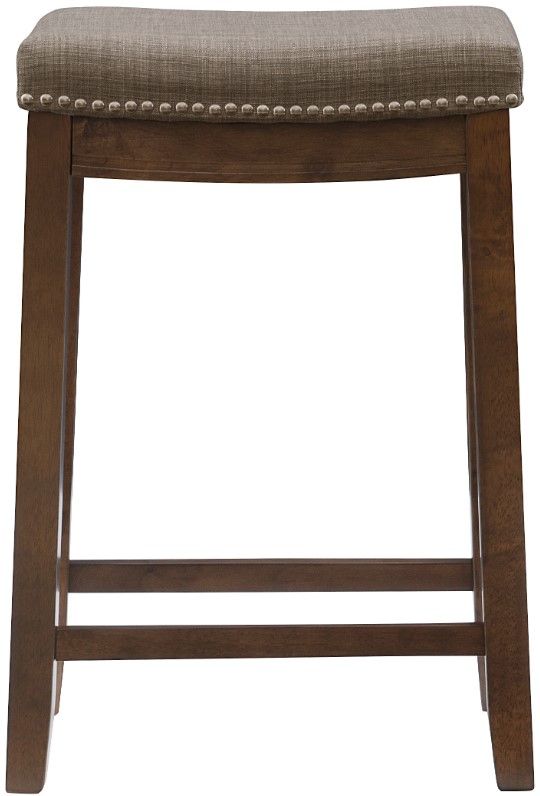 Linon Claridge Brown/Gray Counter Stool-3