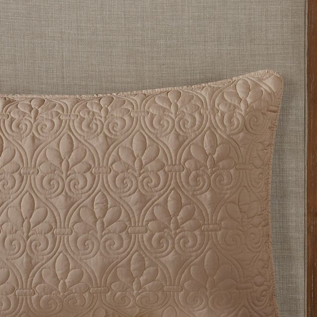 Olliix by Madison Park 3 Piece Khaki King Quebec Fitted Bedspread Set-2