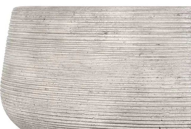 Classic Home Nellie Light Gray Concrete Round Outdoor Coffee Table-2