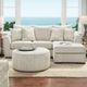 Furniture of America® Saltney Beige Ottoman-1