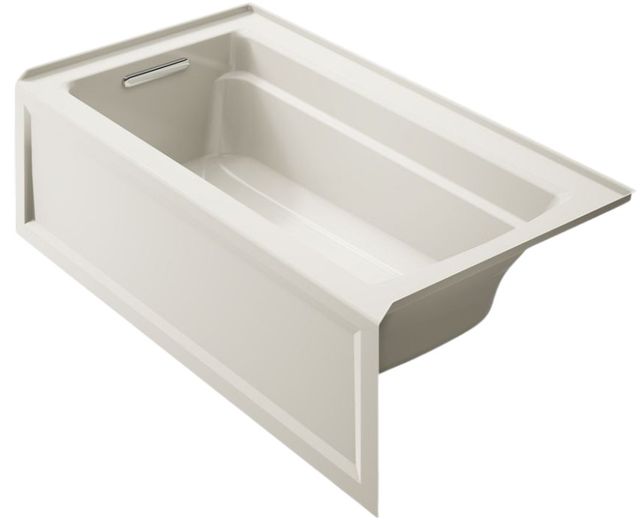 KOHLER® Archer® Biscuit 60" x 32" Alcove Bath - Left Drain-0