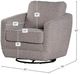 LH Home Feather Baltimo Boucle Greige/Matte Black Swivel Glider Chair-2
