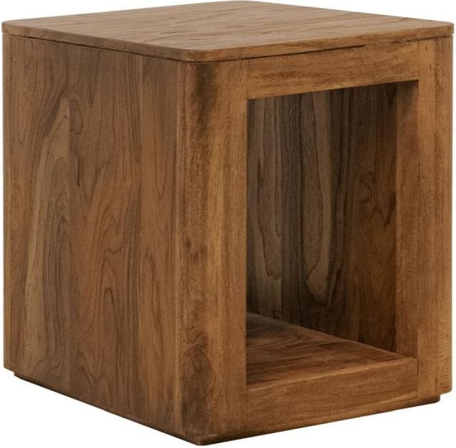 International Furniture Direct Balam Brown Chairside Table-0