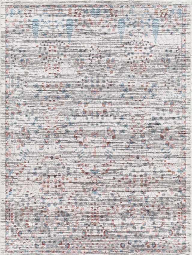 Surya Nolita Aqua/Burgundy/Taupe 4'x6' Area Rug-0