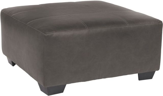 Benchcraft® Aberton 2-Piece Gray Sectional with Ottoman-2