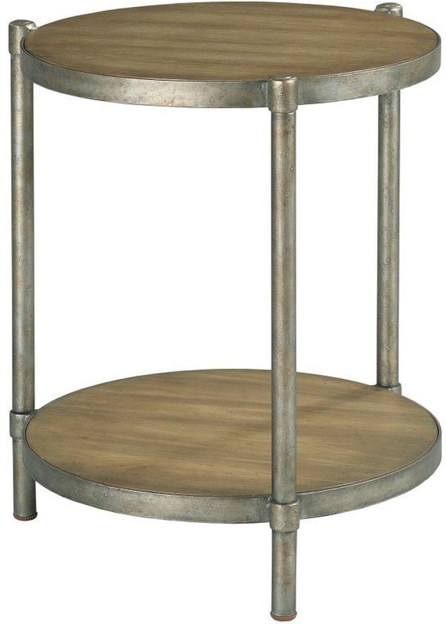 Hammary® Astor Burnished Clear Round Accent Table with Gray Frame