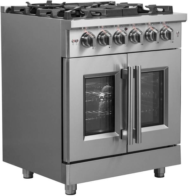 FORNO® Massimo 30" Stainless Steel Pro Style Dual Fuel Range-3