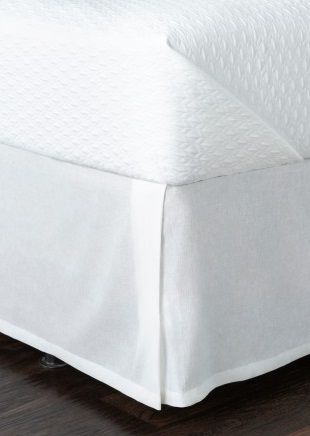Surya Peyton White King Bed Skirt-1