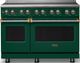 Viking® 5 Series 48" Ivy Pro Style Induction Range with Brushed Brass Trim-0