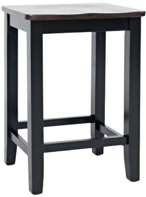 Jofran Inc. Asbury Park Autumn Brown/Black Backless Saddle Counter Stool-0