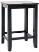 Jofran Inc. Asbury Park Autumn Brown/Black Backless Saddle Counter Stool-0