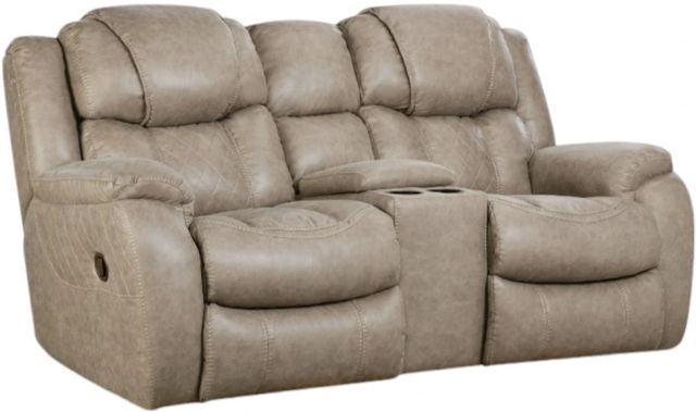HomeStretch Daytona Beige Manual Reclining Console Loveseat-0