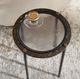 Uttermost® Wren Rubbed Dark Bronze/White Round Marble Accent Table-3