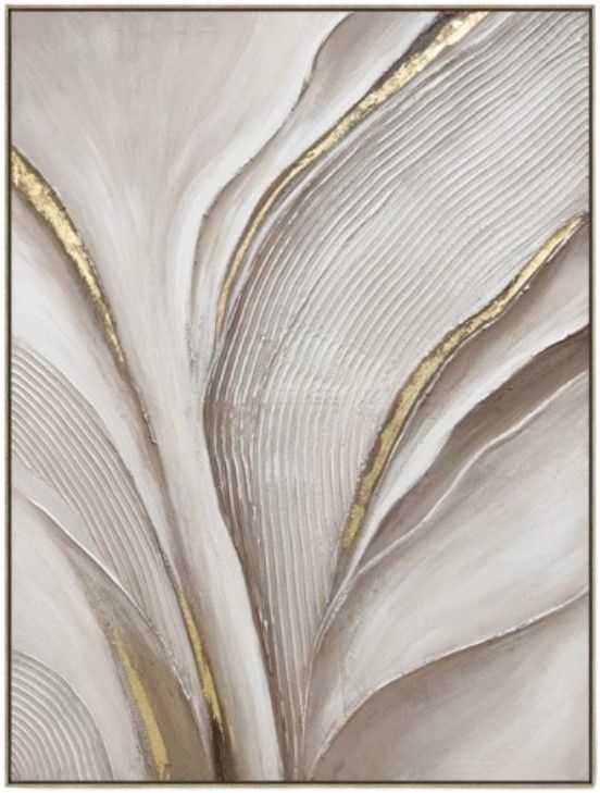 Classy Living Mindful Sculpted Whisper Metallic Abstract Wall Art-0