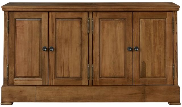 Bassett® Furniture Customizable Benchmade Hawkins Maple Huntboard with Table Leaf Storage-1