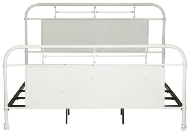 Liberty Furniture Vintage Antique White Queen Metal Rod Bed-2