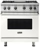 Viking® 5 Series 36” Pure White Liquid Propane Pro Style Gas Range with Griddle-0