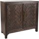 Jofran Inc. Gramercy Dark Chevron 2-Door Accent Cabinet-0
