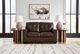 Santorine Leather Sofa and Loveseat in Dark Brown-4