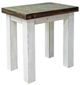 Million Dollar Rustic Econo White Small End Table with Brown Top -0