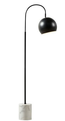 Olliix by Hampton Hill Halsey Black Mid Century Modern Black Floor Lamp-1