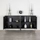 Furniture of America® Beckham Silver/Weathered Black 4-Door Cabinet-2