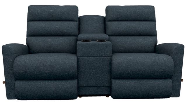 La-Z-Boy® Liam Navy Manual Wall Reclining Loveseat with Console-1