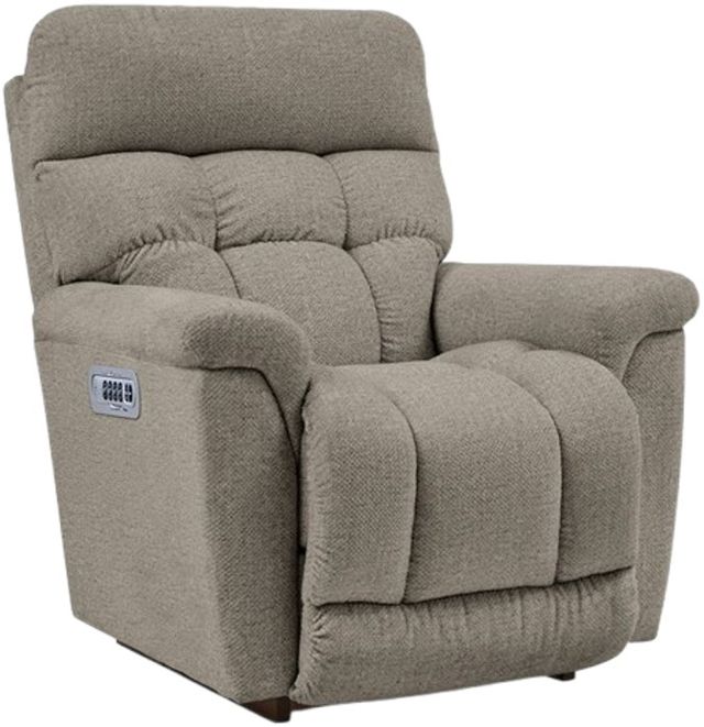 La-Z-Boy® Fulton Smoke Power Rocking Recliner with Headrest and Lumbar-0