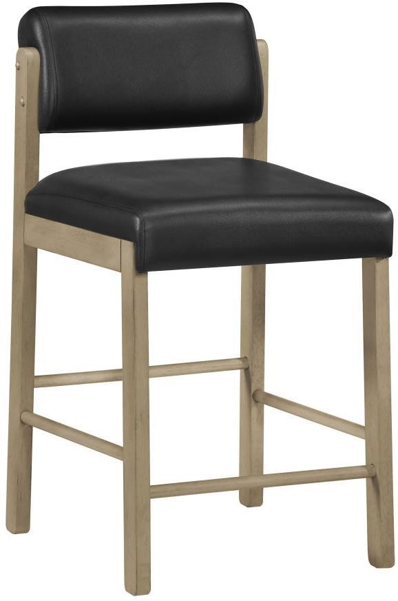 Coaster® Kehoe 2-Piece Black/Natural Oak Counter Stool Set-3
