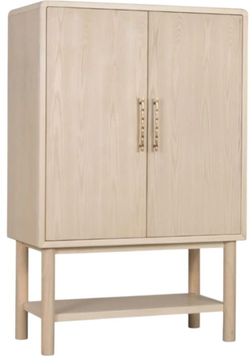 Modus Furniture Zinnia White Sand Bar Cabinet-0