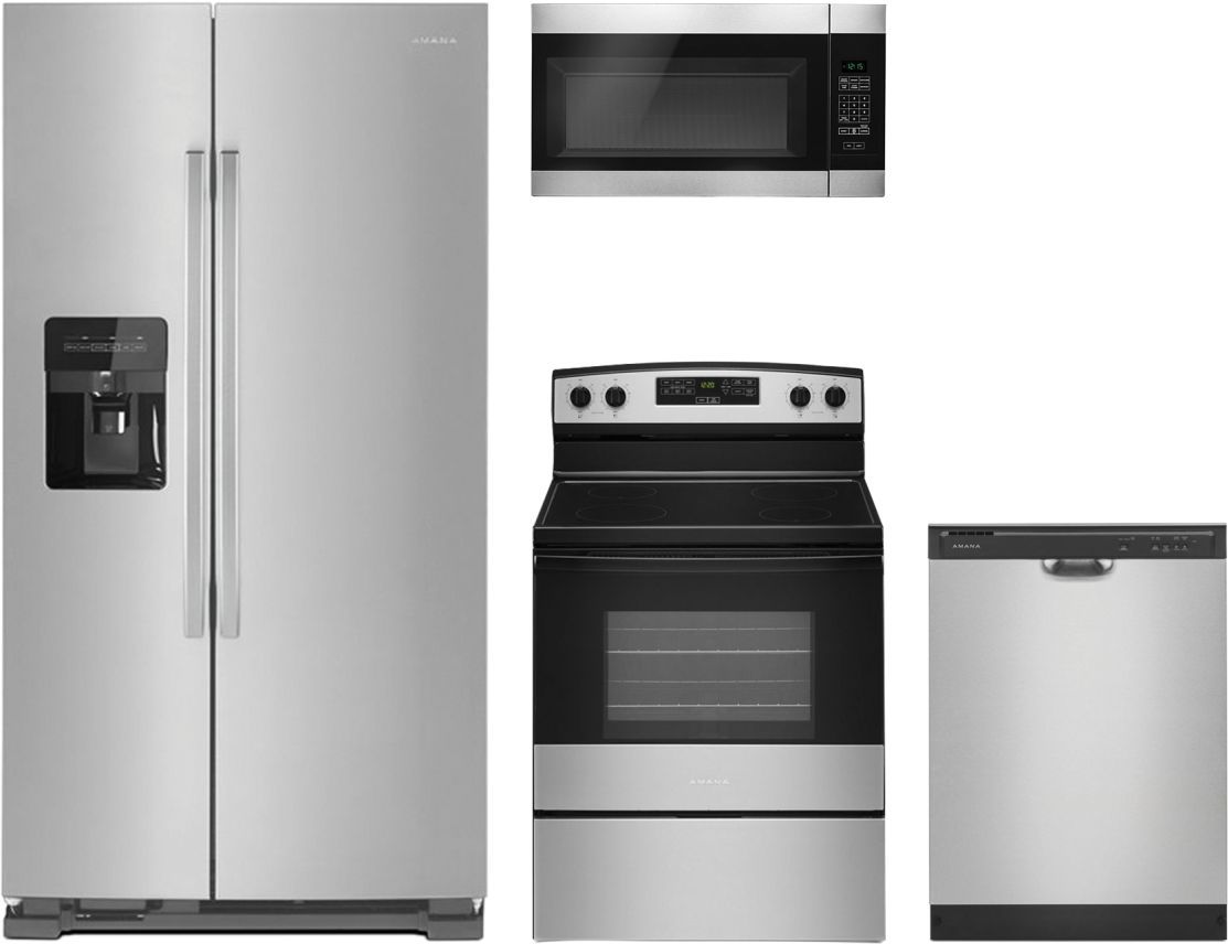 Amana® 4 Piece Stainless Steel Kitchen Package 