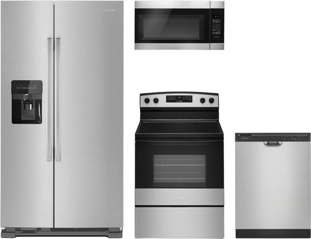 Amana® 4 Piece Stainless Steel Kitchen Package -0