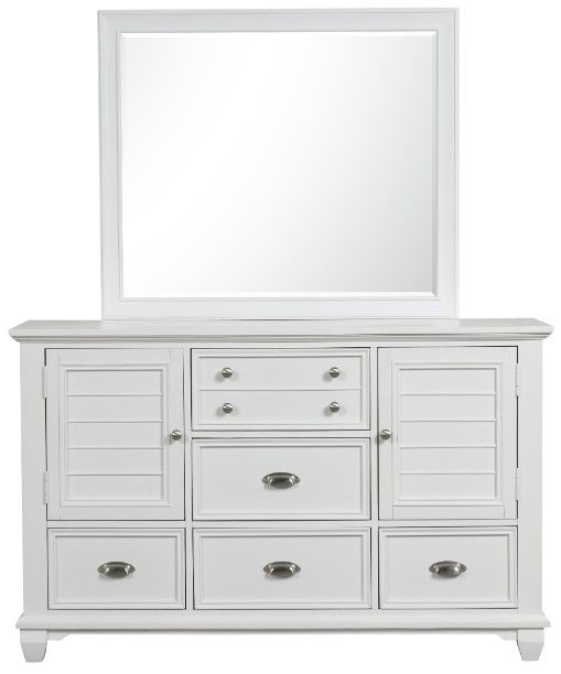 New Classic® Home Furnishings Jamestown 4-Piece White King Panel Bedroom Set-3