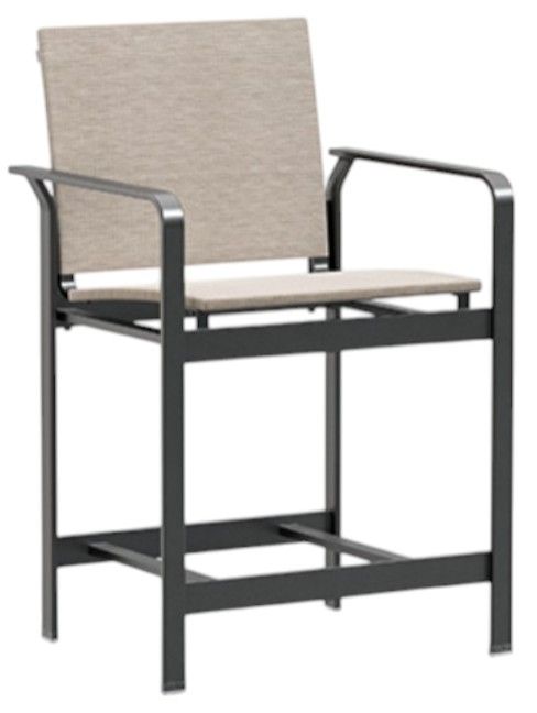 Homecrest™ Outdoor Living Customizable Elevate Aluminum/Fabric Outdoor Sling Balcony Stool-0