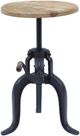 Jofran Inc. Global Archive Carter Natural Crank Table with Black Base-2