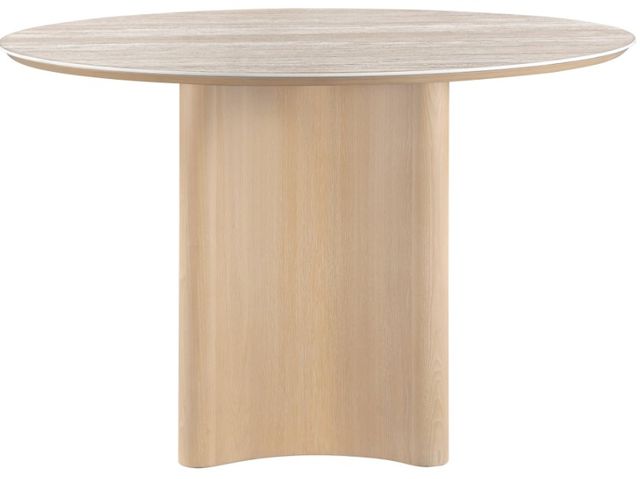 Meridian Furniture Corvina Travertine Dining Table with Natural Base-1