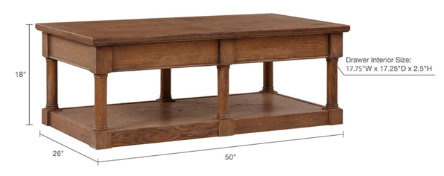 Olliix by Harbor House Georgetown Brown Coffee Table-3