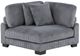 Homelegance® Traverse 2-Piece Plush Gray Corduroy Modular Sectional with Ottoman-4