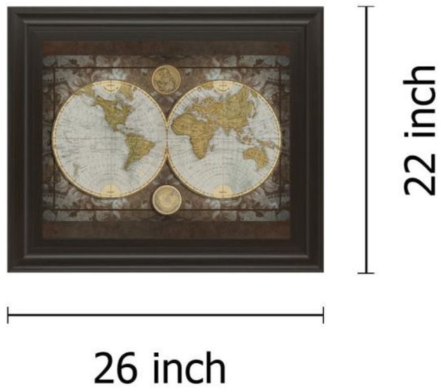 Classy Living Elizabeth Medley World Map Wall Art-2