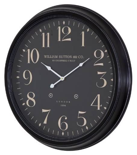YHD Black Circular Wall Clock-2