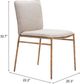 Zuo® Modern Nordvest Beige/Gold Dining Side Chair-1