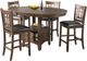 Elements International Max 5-Piece Cherry Round Pub Dining Set-0
