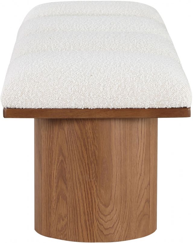 Meridian Furniture Pavilion 4-Piece Cream/Walnut 62" Modular Bench Set-3