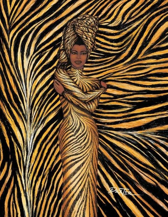 Classy Art Tiger Inspired Fashion by Dexter Griffin Wall Art-2