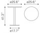 Zuo® Bergen Walnut Bar Table with Chrome Base-2