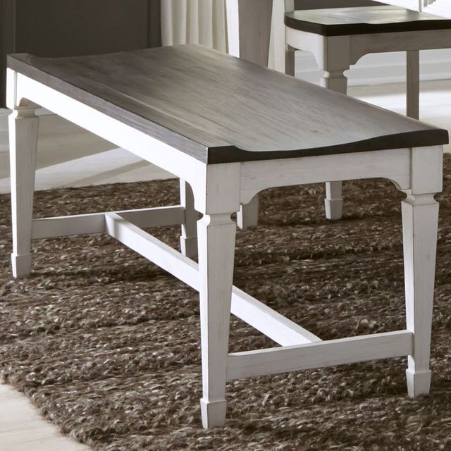 Liberty Furniture Allyson Park Charcoal/Wirebrushed White Bench-1