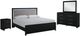 Signature Design by Ashley® Maeling 4-Piece Black King Upholstered Panel Bedroom Set-0